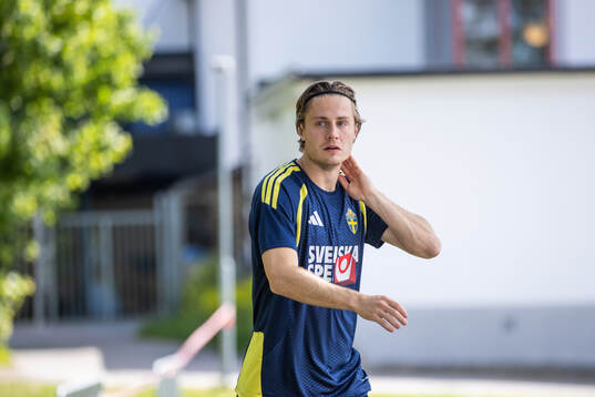 Mattias Svanberg of the Swedish national football team at a