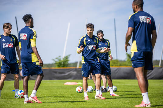 Yasin Ayari of the Swedish national football team at a