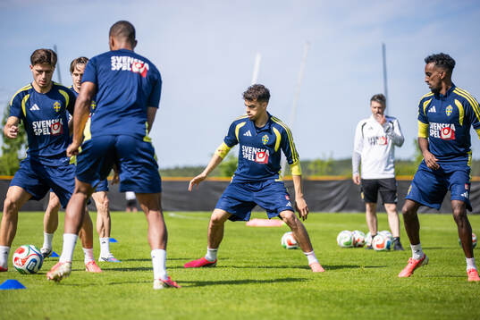 Yasin Ayari of the Swedish national football team at a