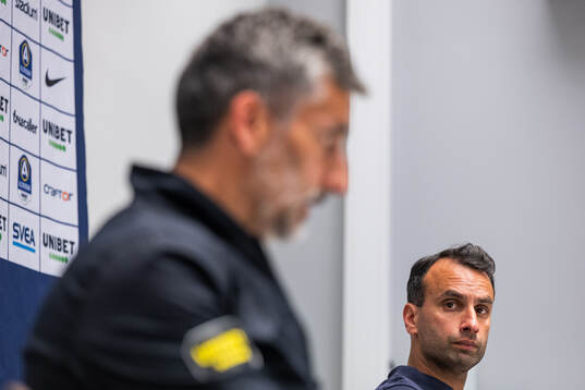 AIKs tränare José Riveiro och Sirius tränare Andreas