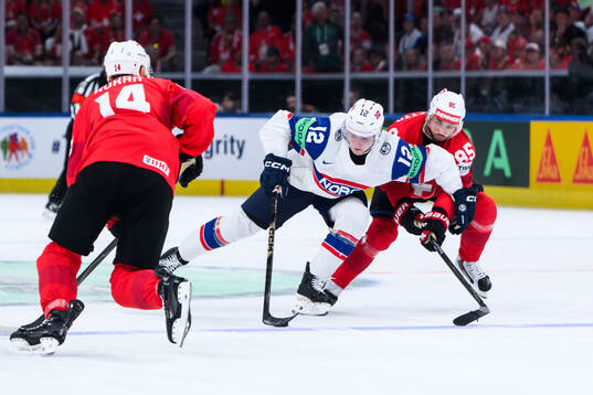 Noah Steen of Norway and Sven Andrighetto of Switzerland