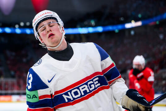 Petter Vesterheim of Norway looks dejected