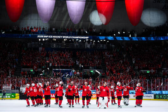 Players of Switzerland celebrate