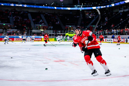 Macklin Celebrini of Canada