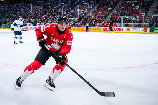 Macklin Celebrini of Canada