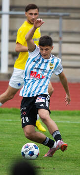 IFK Hässleholms Leon Shala i matchen i division 3 mellan