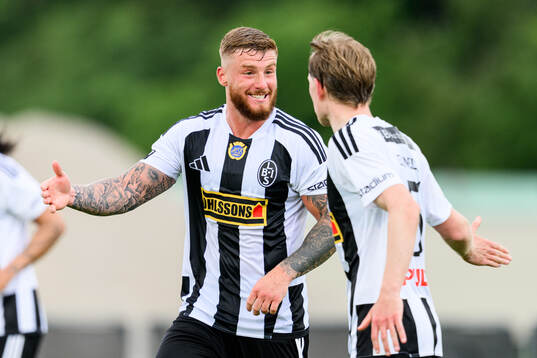 Landskronas Markus Björkqvist jublar