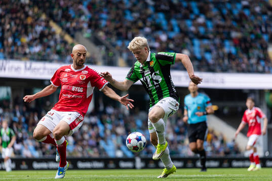 Kalmars Robert Gojani och GAIS Robert Frosti Thorkelsson