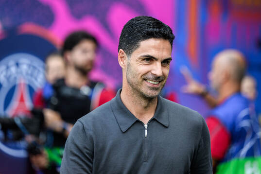 Coach Mikel Arteta of Arsenal