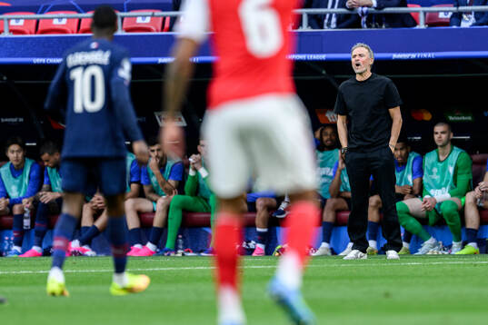 Coach Luis Enrique of Paris Saint-Germain