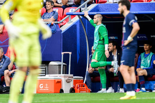 Goalkeeper Lucas Chevalier of Paris Saint-Germain