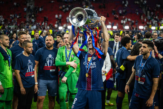 Fabian Ruiz of Paris Saint-Germain celebrates