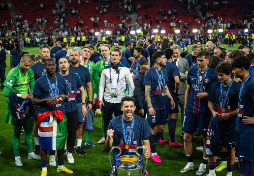 Goncalo Ramos of Paris Saint-Germain celebrates