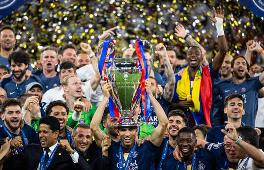 Chairman Nasser Al-Khelaifi, Goncalo Ramos and Ousmane