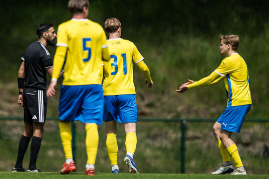 Domare Mohamed Rachid och Eskilsminnes Leo Frigell Jansson