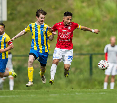 Eskilsminnes Melvin Larsson och Trelleborgs Ammar Asani