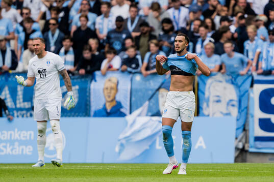 Malmö FFs Andrej Djuric deppar