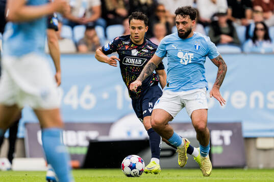 Halmstads Hussein Carneil och Malmö FFs Sead Haksabanovic