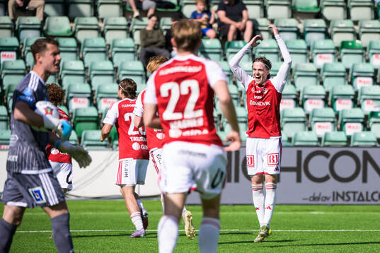 Sandvikens Johan Arvidsson jublar