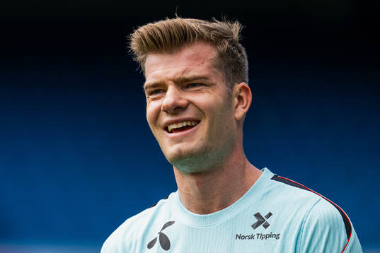 Alexander Sørloth of the Norwegian national football team