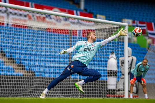 Goalkeeper Egil Selvik of the Norwegian national football