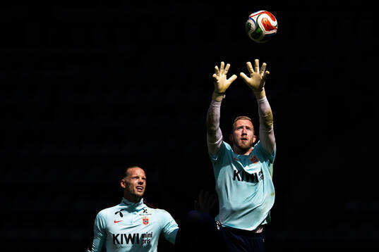 Goalkeeper Ørjan Håskjold Nyland and goalkeeper Egil