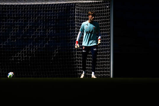 Goalkeeper Sander Tangvik of the Norwegian national