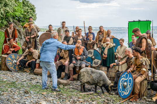 Photographer David Yarrow gives instructions to