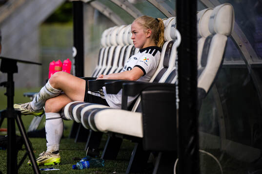 Beate Marcussen of Rosenborg looks dejected