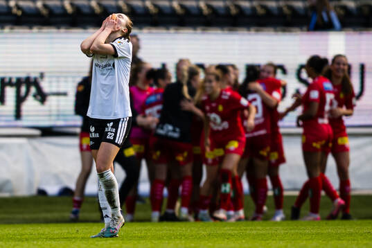 Cille Nilsen of Rosenborg looks dejected