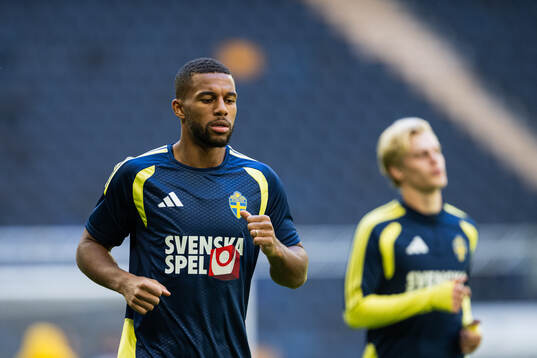 Isak Hien of the Swedish national football team at a