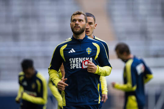 Jesper Karlström of the Swedish national football team at
