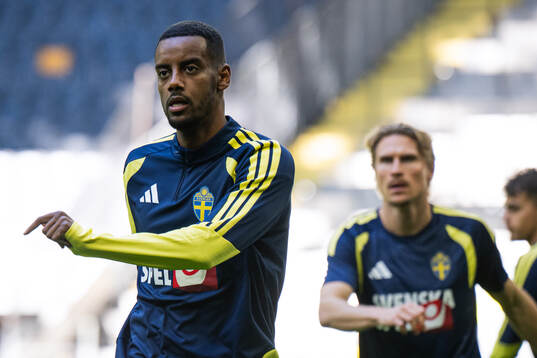 Alexander Isak of the Swedish national football team at a