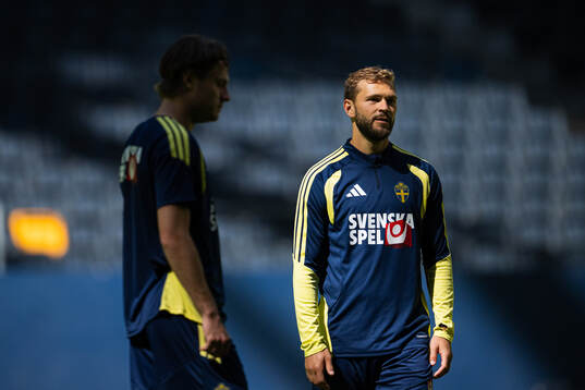 Jesper Karlström of the Swedish national football team at