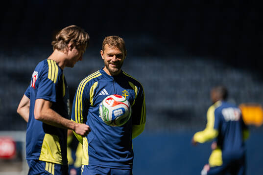 Jesper Karlström of the Swedish national football team at