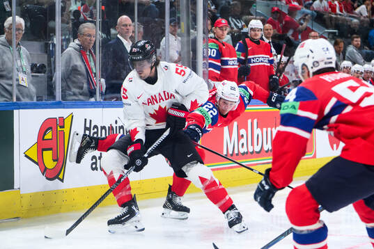 Mark Scheifele of Canada and Martin Rønnild of Norway