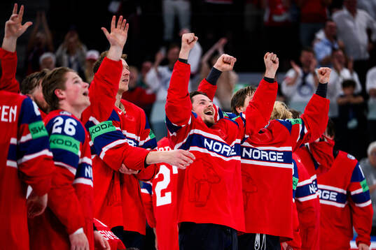 Sander Hurrød of Norway celebrates