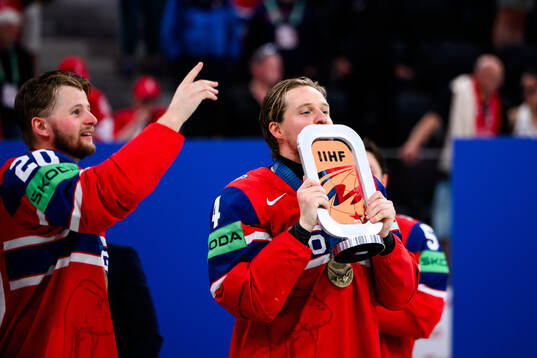 Johannes Johannesen of Norway celebrates