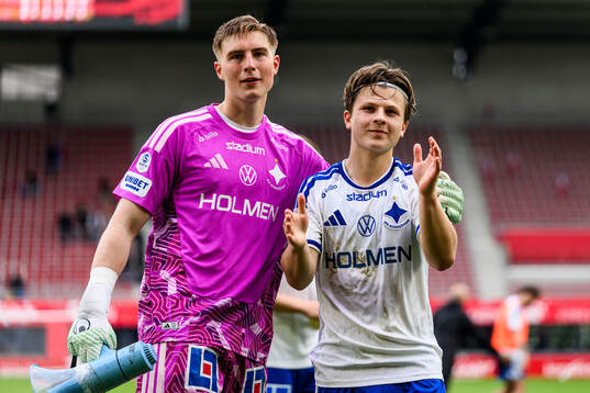 IFK Norrköpings målvakt Theo Krantz och Axel Brönner