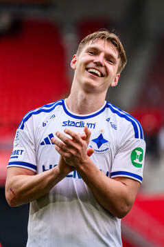 IFK Norrköpings Aleksander Opsahl jublar