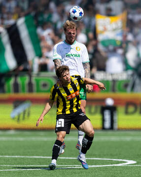Hammarbys Victor Eriksson och Häckens Gustav Lindgren