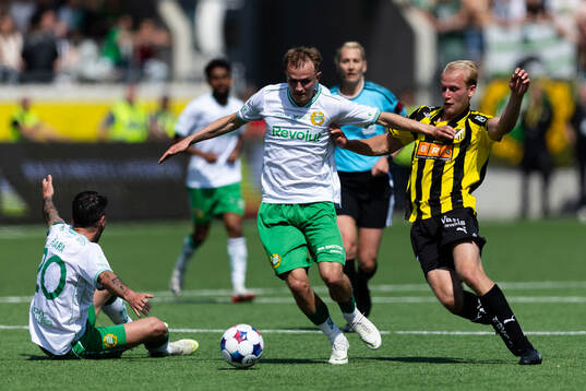 Hammarbys Victor Lind och Häckens Harry Hilvenius