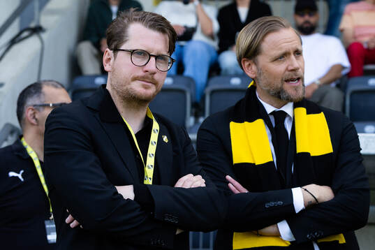 Häckens sportchef Erik Friberg och klubbchef Marcus Jodin