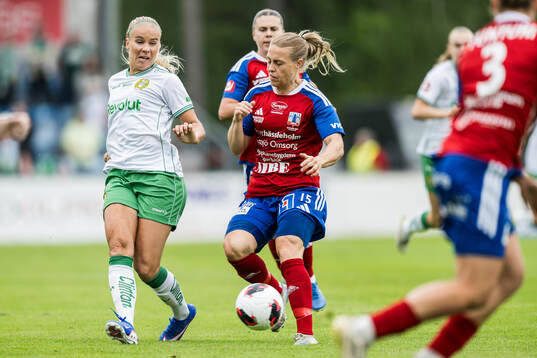Hammarbys Stina Lennartsson och Vittsjös Maggie Jones Cagle