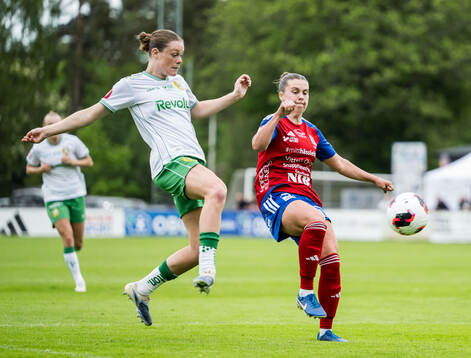 Hammarbys Sofia Reidy och Vittsjös Anna Haddock