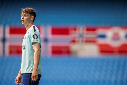Jørgen Strand Larsen of the Norwegian national football
