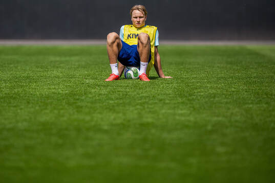 Andreas Schjelderup of the Norwegian national football team