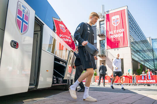 Goalkeeper Sander Tangvik of the Norwegian national