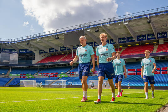 Julian Ryerson and Morten Thorsby of the Norwegian national