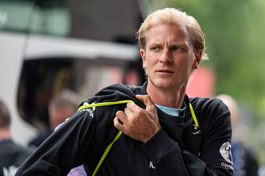 Morten Thorsby of Norway arrives